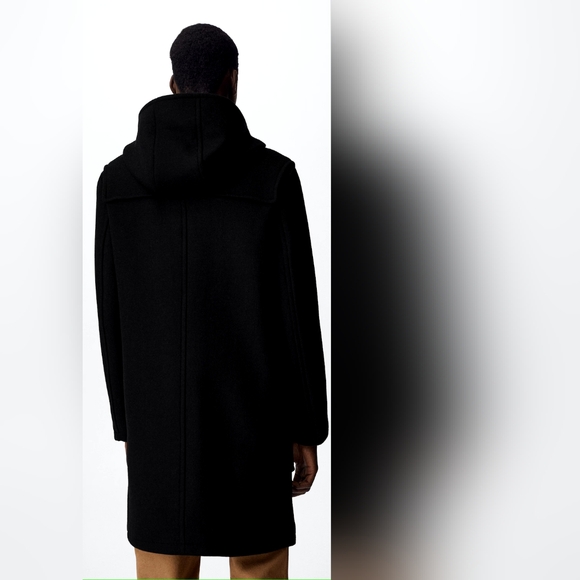 Mango Men's Medium Dark Blue Duffel Coat - Picture 2 of 4